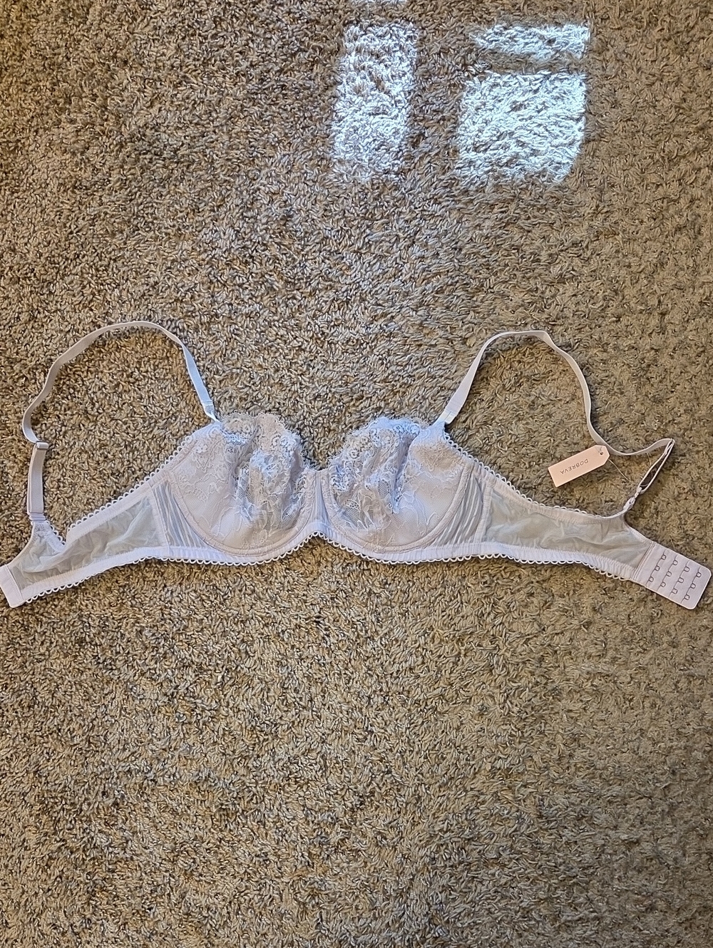 Delicate Lace Underwire Bra - Light Lavender